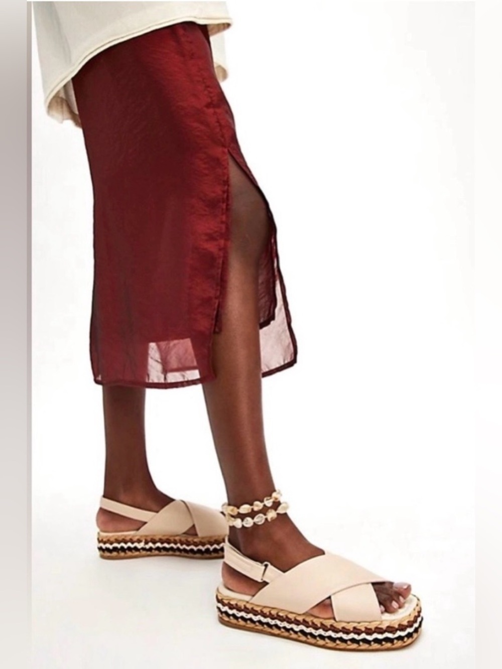 Free People x Paloma Barcelo Ophelia Woven Sandal Size 8 EU 38 NIB